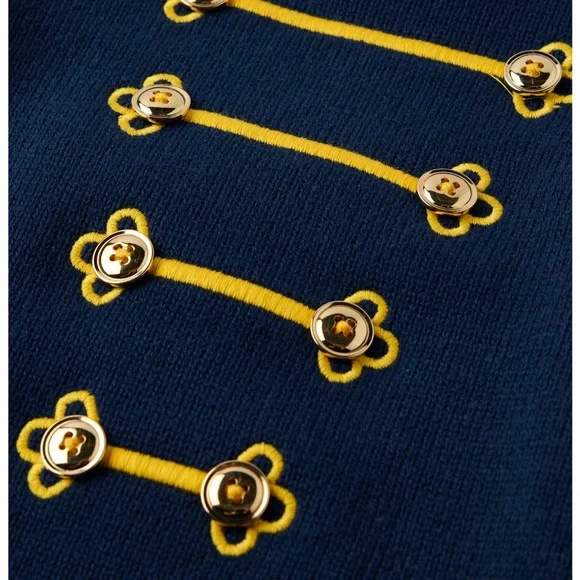 Gymboree Boys Nutcracker Sweater Navy with Yellow Accents - Picture 5 of 5